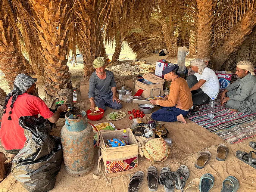 Bedouin life preparing food